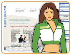 Picture of Girl with a booklet behind her